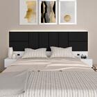 Cabeceira Suspensa Cama Queen Com Led Malibu Bran/preto - M.