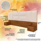 Cabeceira Suspensa Cama Queen Panamá Com Led Fre/bouclé Off W