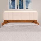 Cabeceira Suspensa Cama Queen Panamá Com Led Fre/bouclé Off W