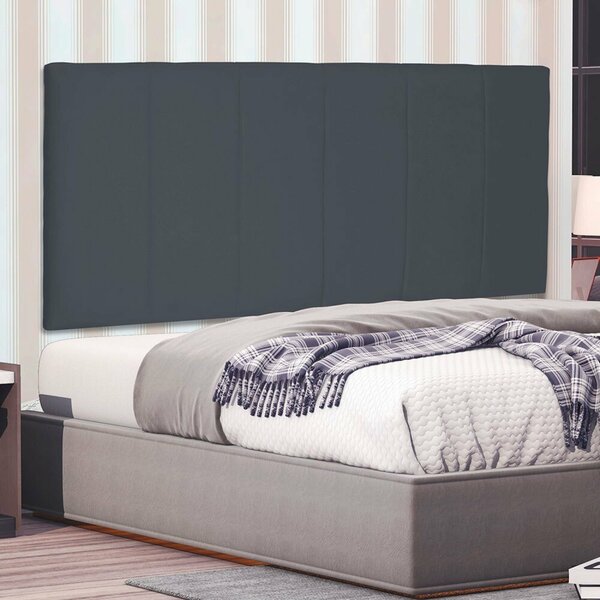 Cabeceira Suspensa Casal 140cm Suede Ravenna  Cinza