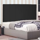 Cabeceira Suspensa Casal 140cm Suede Ravenna  Preto