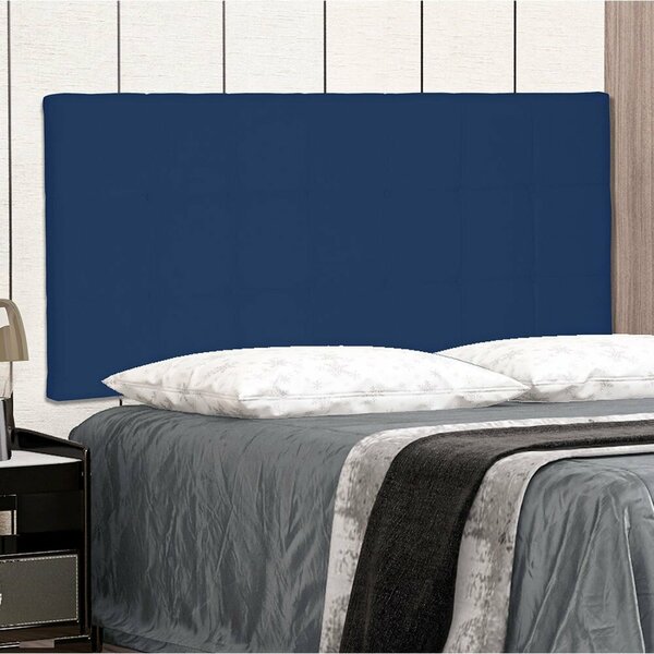 Cabeceira Suspensa Casal 140cm Suede Verona  Azul Marinho
