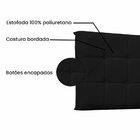 Cabeceira Suspensa Casal 140cm Verona  Preto