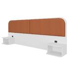 Cabeceira Suspensa Casal Amsterdã Branco/terracota - Móveis A