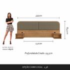 Cabeceira Suspensa Casal Amsterdã Carvalho/capuccino  Móveis