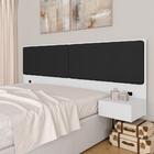 Cabeceira Suspensa Casal Portugal Branco/preto - Móveis Arapo