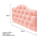 Cabeceira Suspensa Imperatriz 140 Cm Casal Suede Coral - Doce
