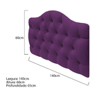 Cabeceira Suspensa Imperatriz 140 Cm Casal Suede Roxo - Doce