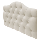 Cabeceira Suspensa Imperatriz 160 Cm Queen Size Suede Bege -