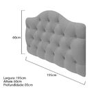 Cabeceira Suspensa Imperatriz 195 Cm King Size Corano Cinza -