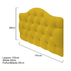 Cabeceira Suspensa Imperatriz 195 Cm King Size Suede Amarelo
