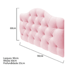 Cabeceira Suspensa Imperatriz 90 Cm Solteiro Corano Rosa Bebê