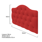 Cabeceira Suspensa Imperatriz 90 Cm Solteiro Corano Vermelho