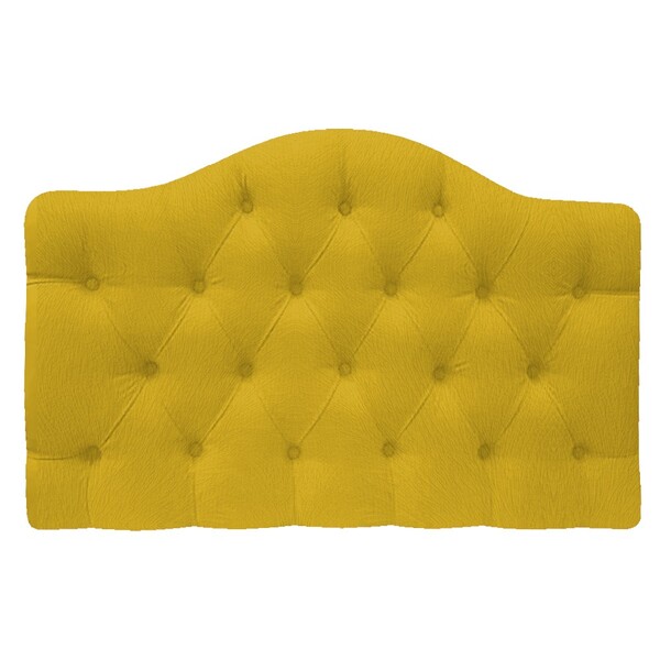 Cabeceira Suspensa Imperatriz 90 Cm Solteiro Suede Amarelo -