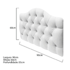 Cabeceira Suspensa Imperatriz 90 Cm Solteiro Suede Branco - A