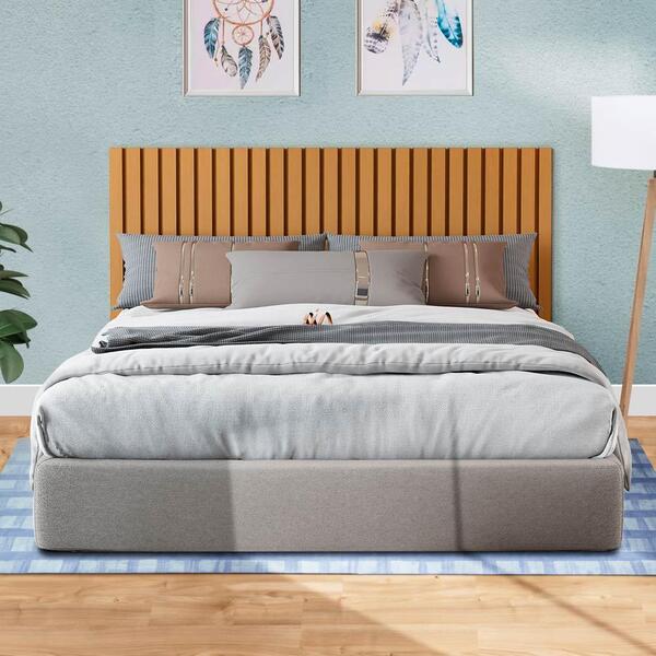 Cabeceira Suspensa Ripada Queen Size E Casal Nature Nettie Sh