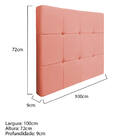 Cabeceira Suspensa Sleep 100 Cm Solteiro Suede Coral - Amaren