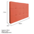 Cabeceira Suspensa Sleep 140 Cm Casal Suede Terracota - Amare