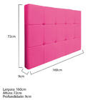 Cabeceira Suspensa Sleep 160 Cm Queen Size Suede Pink - Amare