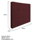 Cabeceira Suspensa Sleep 90 Cm Solteiro Corano Bordô - Amaren