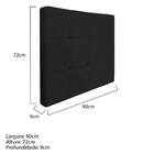 Cabeceira Suspensa Sleep 90 Cm Solteiro Corano Preto - Amaren