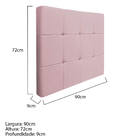 Cabeceira Suspensa Sleep 90 Cm Solteiro Corano Rosa Bebê - Am