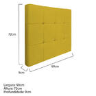 Cabeceira Suspensa Sleep 90 Cm Solteiro Suede Amarelo - Amare
