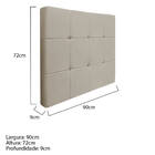 Cabeceira Suspensa Sleep 90 Cm Solteiro Suede Bege - Amarena