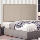 Cabeceira Suspensa Solteiro 90cm Suede Ravenna  Bege