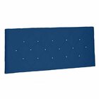 Cabeceira Suspensa Solteiro 90cm Suede Tania  Azul Marinho