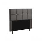 Cabeceira Talismã Com Strass 160cm Cinza