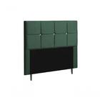 Cabeceira Talismã Com Strass 160cm Suede Verde