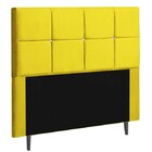 Cabeceira Talismã Com Strass  140cm Suede Amarelo
