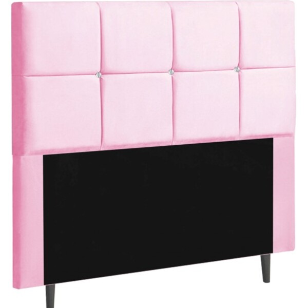 Cabeceira Talismã Com Strass  160cm Suede Rosa
