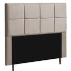 Cabeceira Talismã Com Strass  195cm Suede Bege