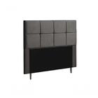 Cabeceira Talismã Solteiro 90cm Suede Cinza