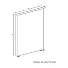 Cabeceira Tamisa Veluto Preto Solteiro (8x90x125) - Revestida