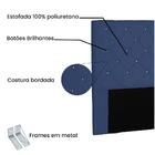 Cabeceira Tania Cama Box King 195 Cm Azul Marinho