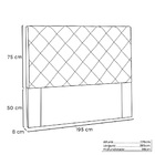 Cabeceira Tania Cama Box King 195cm Suede - Ssx Multicoisas -