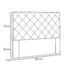 Cabeceira Tania Cama Box Queen 160 Cm Corino Marrom