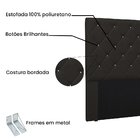 Cabeceira Tania Para Cama Box Casal 140 Cm Corino S04 - D'ros