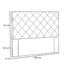 Cabeceira Tania Para Cama Box King 195 Cm Suede Caramelo S04