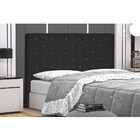 Cabeceira Tania Para Cama Box King 195 Cm Suede Preto S04 - D