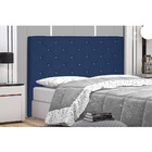 Cabeceira Tania Para Cama Box Queen 160 Cm Suede Azul Marinho