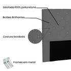 Cabeceira Tania Para Cama Box Queen 160 Cm Suede Cinza S04 -