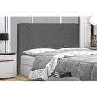 Cabeceira Tania Para Cama Box Queen 160 Cm Suede Cinza S04 -