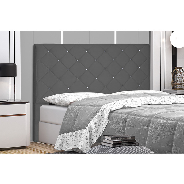 Cabeceira Tania Para Cama Box Solteiro 90 Cm Suede S04 - D'ro