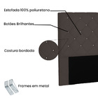Cabeceira Tania Para Cama Box Solteiro 90 Cm Suede S04 - D'ro