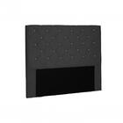 Cabeceira Tania Suede Preto Casal Spezzia