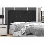 Cabeceira Tania Suede Preto Queen 160cm Spezzia